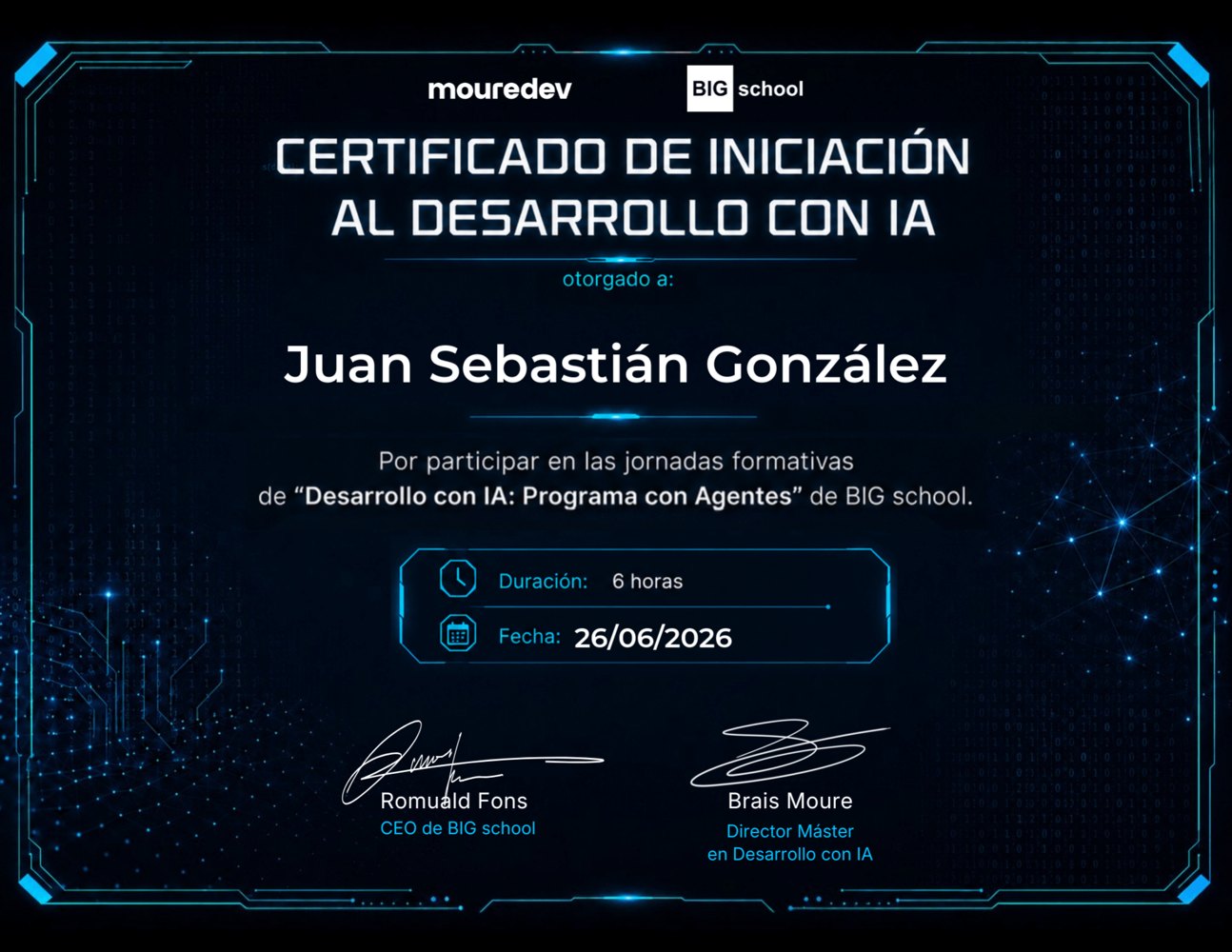 Certificado Desarrollo con IA: Programa con Agentes